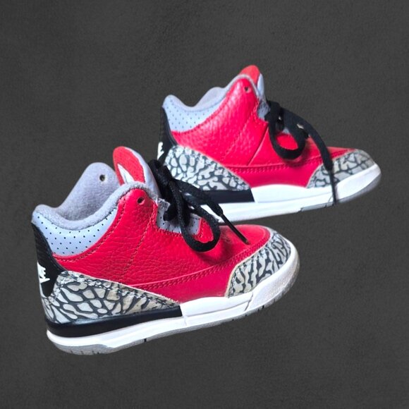 Sneakerhead Air Jordan 3 Retro SE Unite Fire Red Toddler 6C Jumpman - Picture 3 of 12